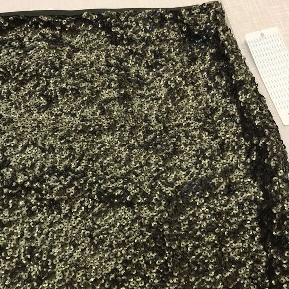 DownEast stretch pine and gold sequin skirt NWT, M - Picture 2 of 3